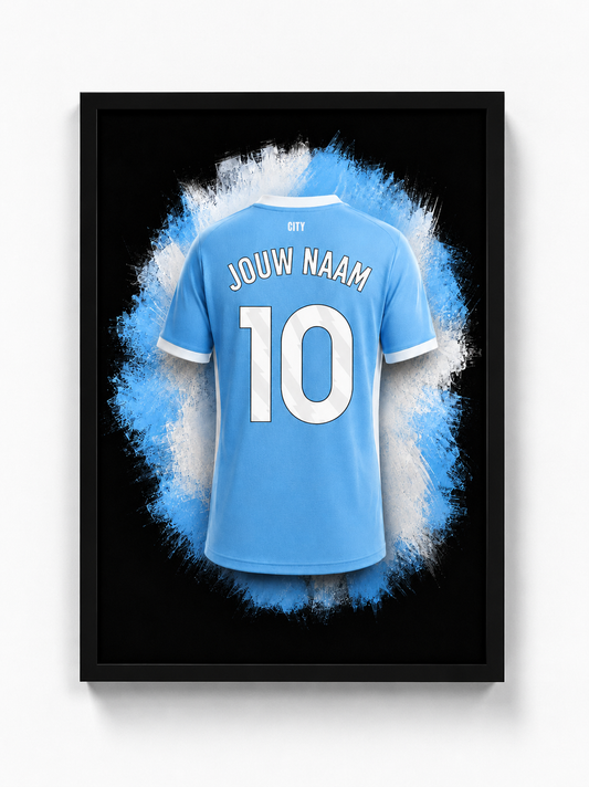 Manchester City - Gepersonaliseerde voetbalposter